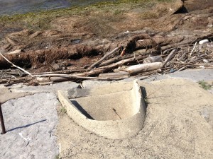 This stormwater discharge point is mentioned in Finster's report on Gallagher Beach. 