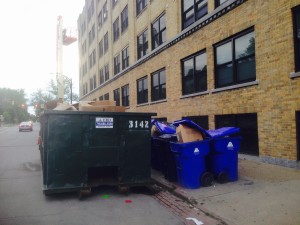 The Linwood Eldery Housing complex on Linwood Avenue is among the many large apartment complexes that do not recycle. 