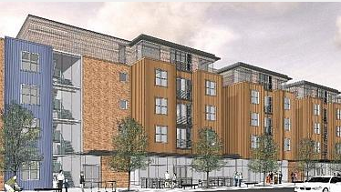 Rendering of Greenleaf's student housing project