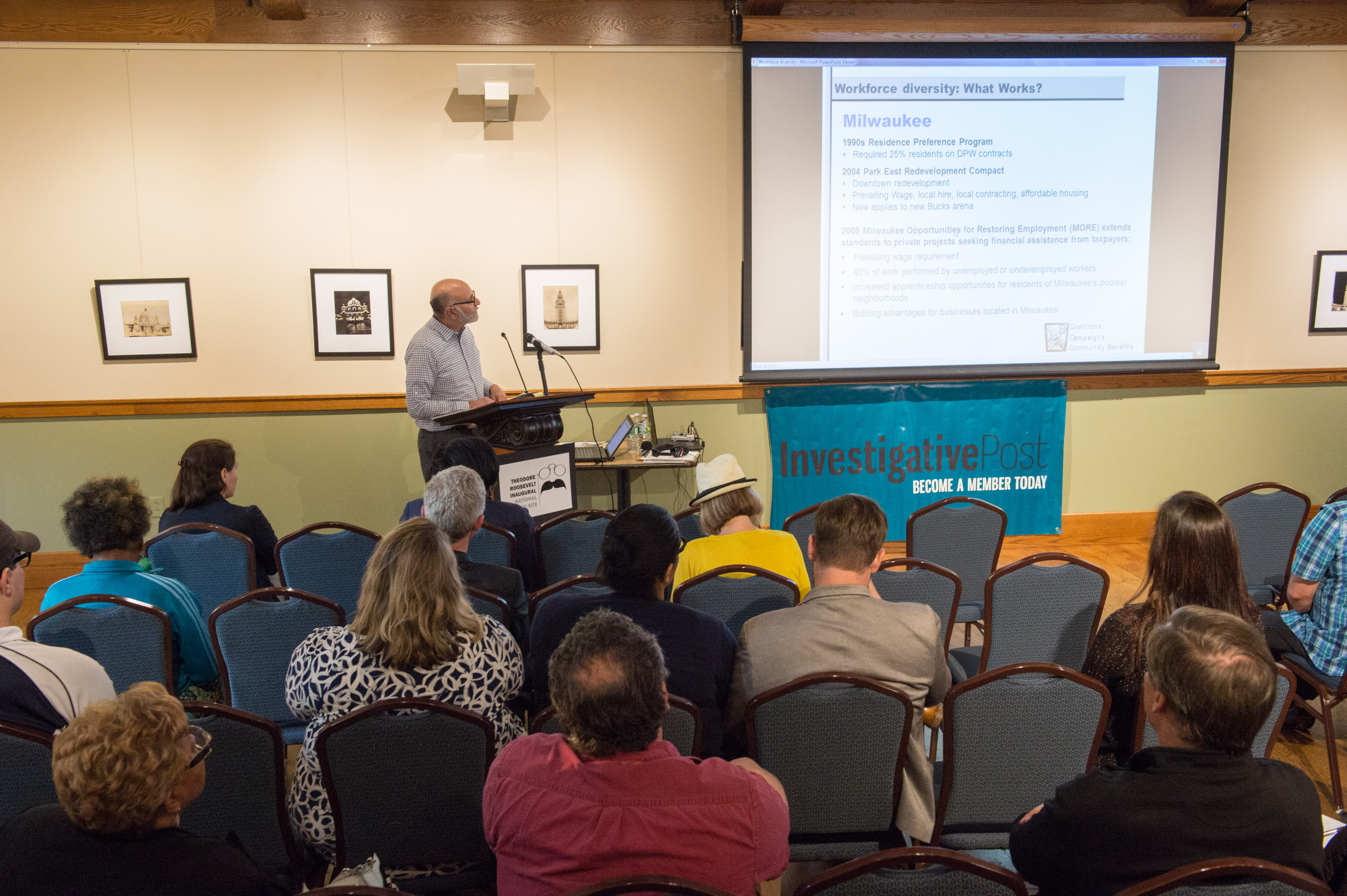 Goldstein outlined how other cities have introduced hiring standards to give priority to local residents on publicly funded projects.